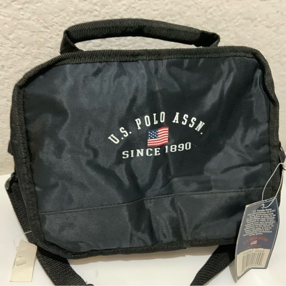 New US polo Ass black bag insulated lunch bag nylon